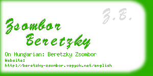 zsombor beretzky business card